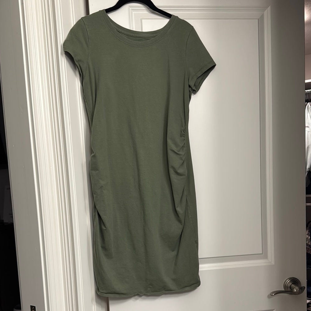 Olive Green Casual Maternity Dress